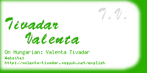 tivadar valenta business card